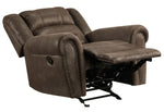 Creighton Brown Microfiber Glider Manual Recliner