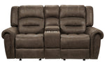 Creighton Brown Microfiber Manual Recliner Loveseat