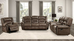 Creighton Brown Microfiber Manual Recliner Loveseat