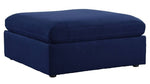 Crosby Blue Fabric Rectangular Ottoman