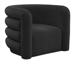 Curves Glam Black Velvet Lounge Chair
