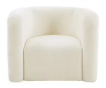 Curves Glam Cream Velvet Lounge Chair