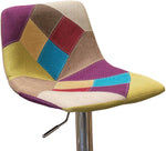 Dahlia 2 Multicolor Linen/Metal Bar Chairs