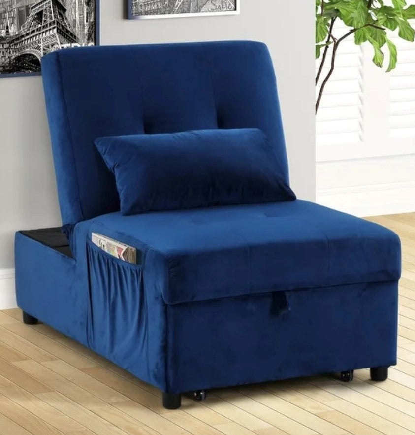 Dakota Blue Convertible Chair