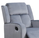 Dale Grey Soft Fabric Manual Recliner