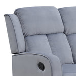 Dale Grey Soft Fabric Manual Recliner Loveseat