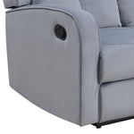 Dale Grey Soft Fabric Manual Recliner Loveseat