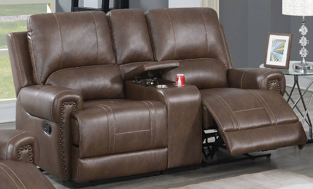 Dalitso Brown Gel Leatherette Power Recliner Loveseat