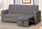 Damaris Dark Gray Fabric Tufted Sofa Bed