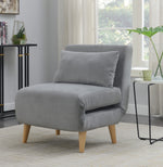 Dane Light Grey Fabric Convertible Chair
