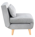 Dane Light Grey Fabric Convertible Chair