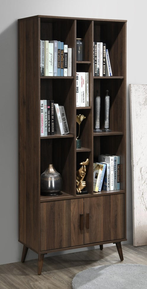 Daniela Dark Walnut Wood Bookcase