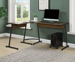 Dazenus Oak Wood Computer Desk with Computer Holder