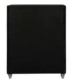 Deanna Black Velvet 5-Drawer Chest