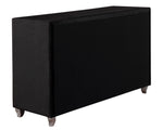 Deanna Black Velvet 7-Drawer Dresser