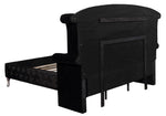 Deanna Black Velvet Queen Platform Bed