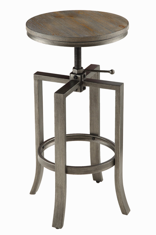 Dei 2 Brushed Nutmeg/Slate Grey Adjustable Bar Stools