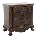 Deryn Park Cherry Wood 3-Drawer Nightstand