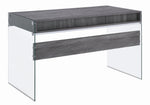 Dobrev Contemporary Weathered Grey Wood Office Desk