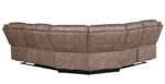 Dollum 3Pc Two-Tone Chocolate Velvet Manual Recliner Sectional