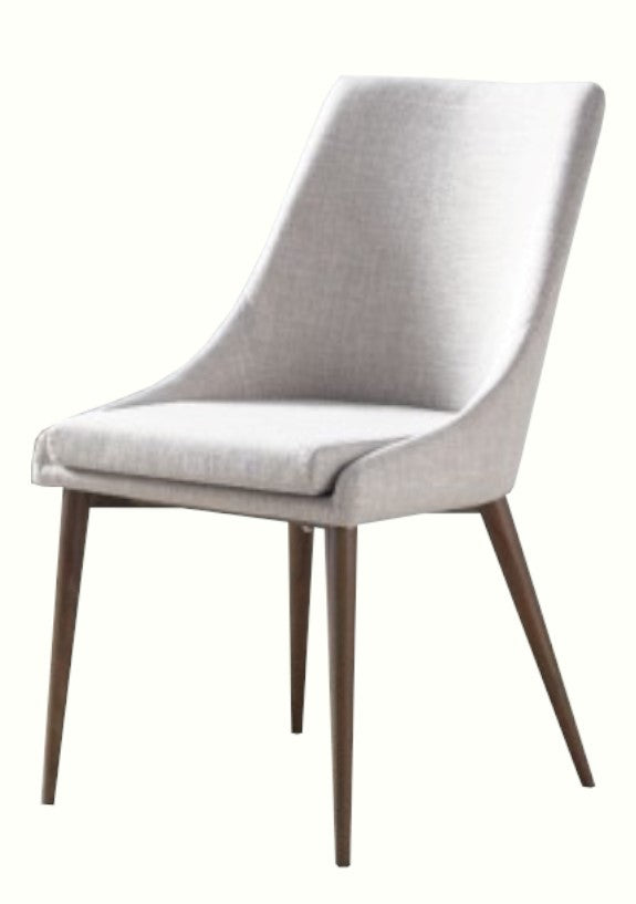 Dolores 2 Grey Linen/Wood Side Chairs