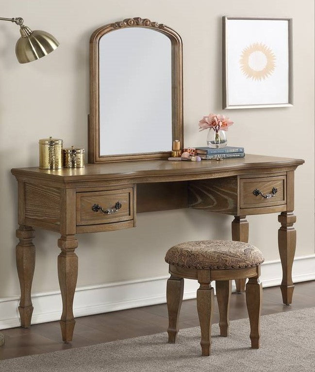 Dominika 3-Pc Antique Oak Wood Vanity Set