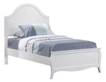 Dominique 5-Pc White Wood Twin Panel Bedroom Set