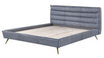 Doris Gray Top Grain Leather King Bed