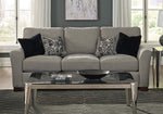 Drayton 2-Pc Warm Grey Woven Fabric Sofa Set