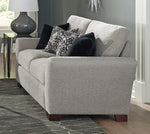 Drayton 2-Pc Warm Grey Woven Fabric Sofa Set