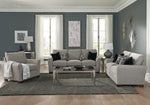 Drayton Warm Grey Woven Fabric Loveseat