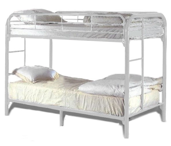 Dream Maker White Metal Twin Bunk Bed