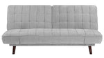 Driggs Silver Gray Chenille Fabric Tufted Sofa Bed