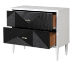 Dubni Contemporary White/Black Wood Accent Table