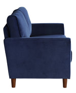 Dunleith 2-Pc Blue Velvet Fabric Sofa Set