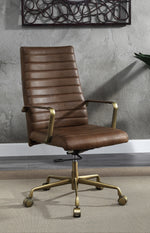 Duralo Saturn Leather/Metal Office Chair