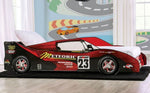 Dustrack Race Car Design Red Wood Twin Bed