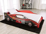 Dustrack Race Car Design Red Wood Twin Bed