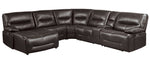 Dyersburg 6-Pc Brown LAF Power Recliner Sectional Sofa