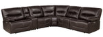 Dyersburg 6-Pc Brown Power Recliner Sectional Sofa