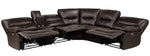 Dyersburg 6-Pc Brown Power Recliner Sectional Sofa