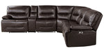 Dyersburg 6-Pc Brown Power Recliner Sectional Sofa