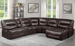 Dyersburg 6-Pc Brown RAF Power Recliner Sectional Sofa