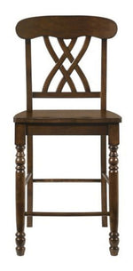 Dylan 2 Walnut Wood Counter Height Chairs