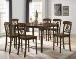 Dylan 2 Walnut Wood Counter Height Chairs