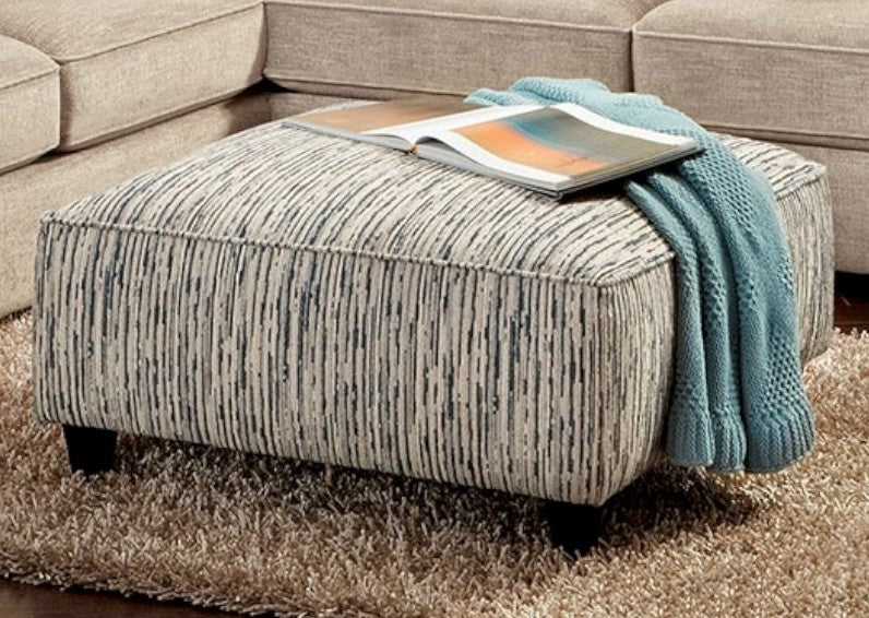 Eastleigh Stripe Multi Chenille Ottoman