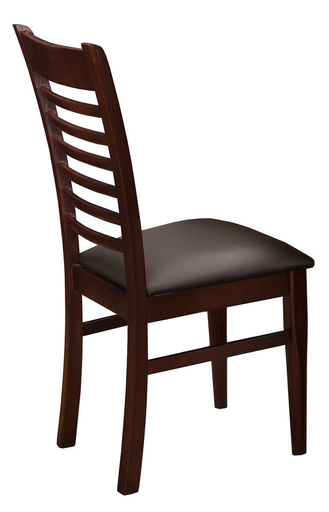 Edda 2 Black/Brown Wood Side Chairs