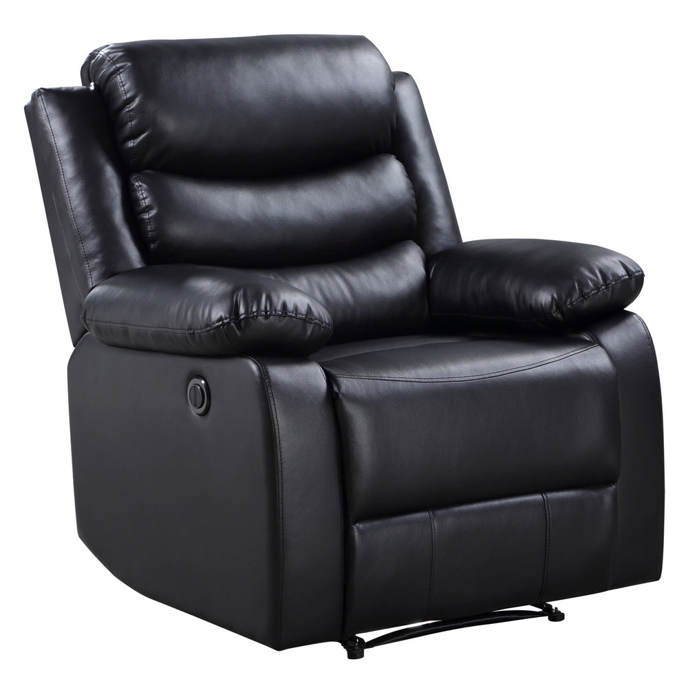 Eilbra Black PU Leather Power Recliner