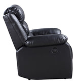 Eilbra Black PU Leather Power Recliner