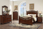 Eileen Cherry Wood Cal King Poster Bed
